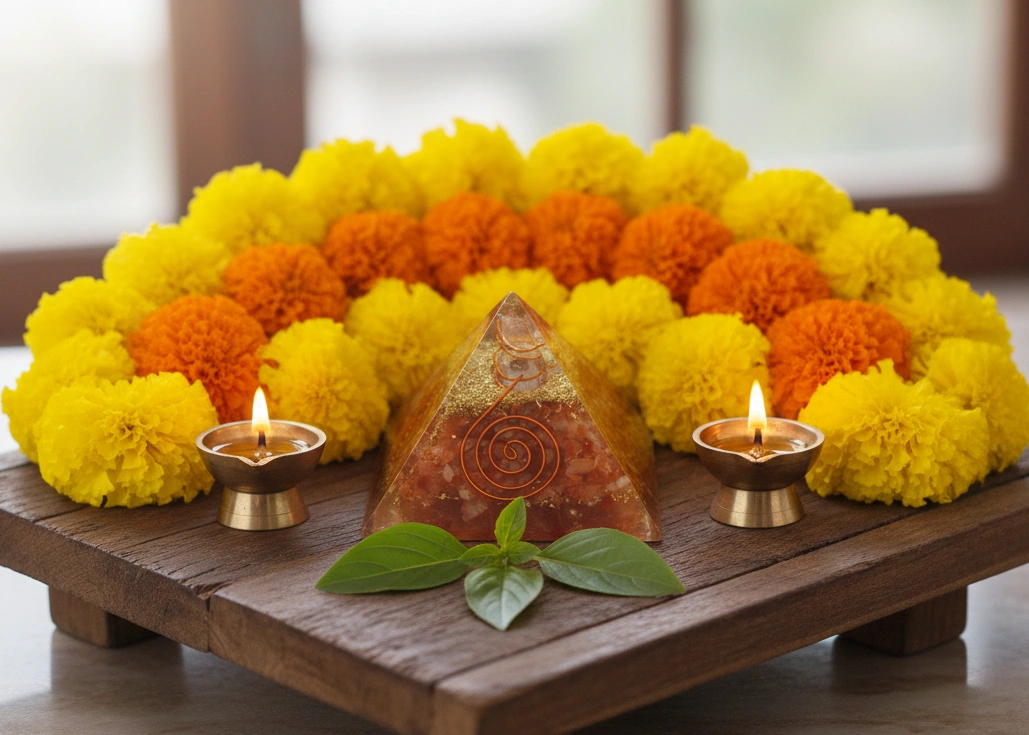 Orgone Carnelian Crystal Pyramid